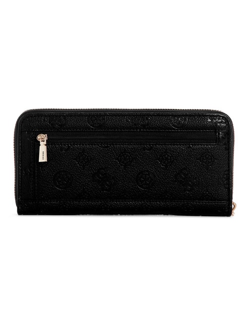 Guess Anise Large Zip Around Wallet, Black Logo product photo View 02 L