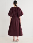 State of play Camille Shirred Dress, Dark Cherry product photo View 02 S