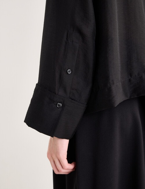 Jigsaw Cora High Neck Blouse, Black product photo View 05 L