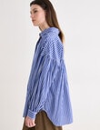 Jigsaw Oona Gather Detailed Blouse, Blue product photo View 06 S