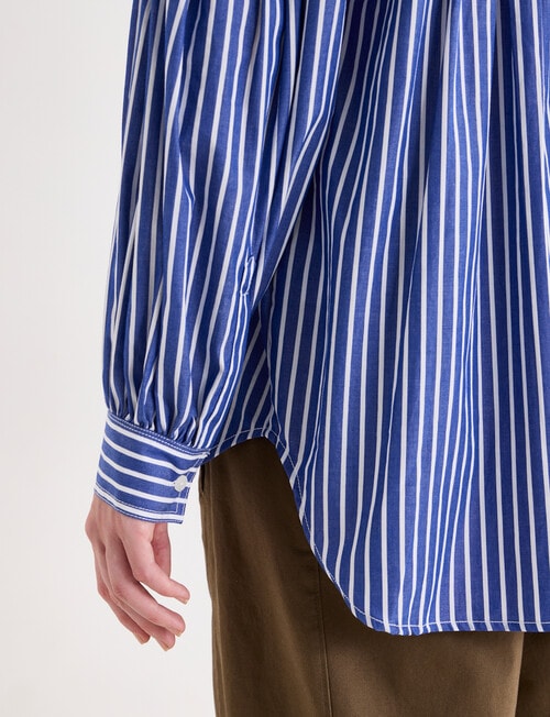 Jigsaw Oona Gather Detailed Blouse, Blue product photo View 07 L