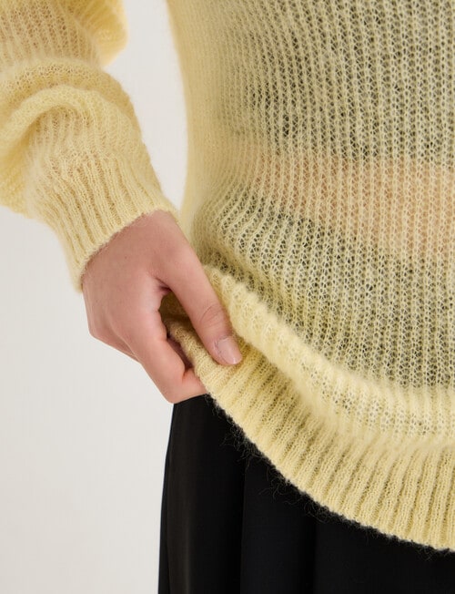 State of play Magda Mohair Blend Sweater, Panna Cotta product photo View 05 L