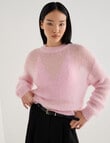 State of play Magda Mohair Blend Sweater, Rose Quartz product photo