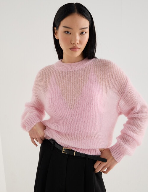 State of play Magda Mohair Blend Sweater, Rose Quartz product photo