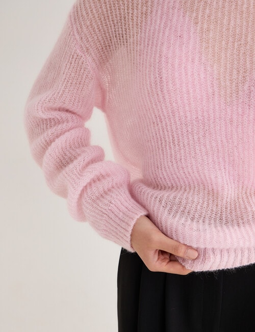 State of play Magda Mohair Blend Sweater, Rose Quartz product photo View 06 L