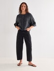 Mineral Beau Alpaca Blend Short Sleeve Cardigan, Charcoal Marle product photo View 03 S