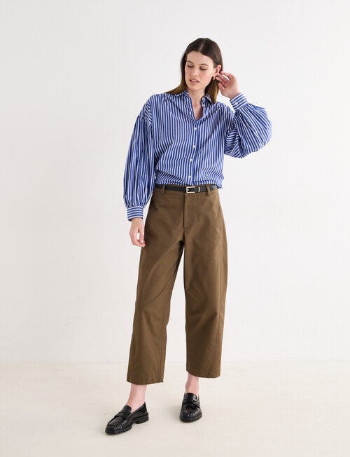 Jigsaw Oona Gather Detailed Blouse, Blue product photo View 03 L