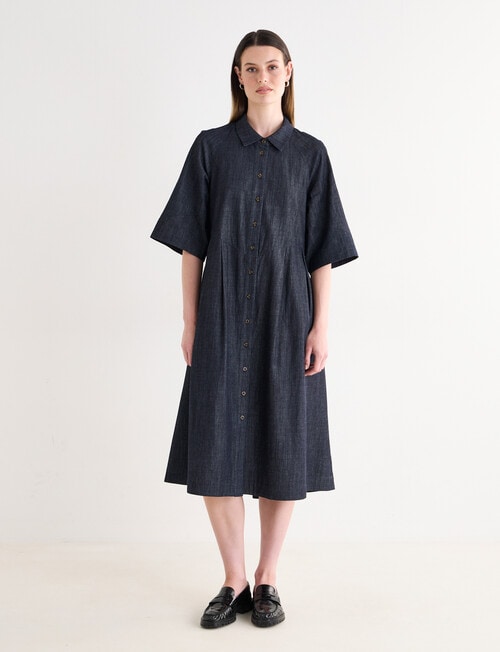 Jigsaw Angle Shirt Dress, Blue Chambray product photo