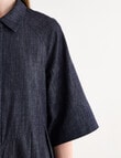 Jigsaw Angle Shirt Dress, Blue Chambray product photo View 07 S