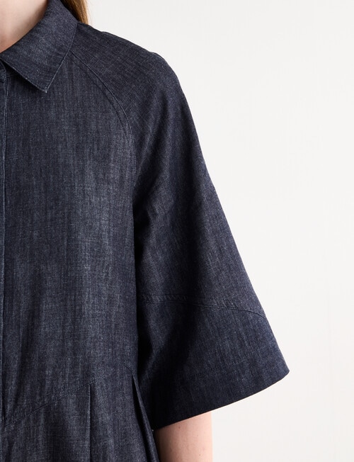 Jigsaw Angle Shirt Dress, Blue Chambray product photo View 07 L
