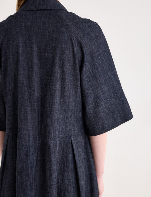 Jigsaw Angle Shirt Dress, Blue Chambray product photo View 08 L