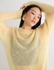 State of play Magda Mohair Blend Sweater, Panna Cotta product photo