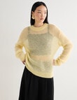 State of play Magda Mohair Blend Sweater, Panna Cotta product photo View 06 S