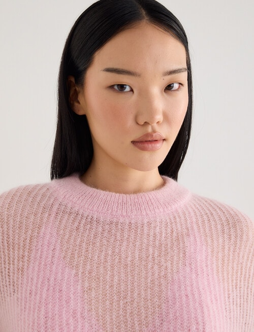 State of play Magda Mohair Blend Sweater, Rose Quartz product photo View 04 L