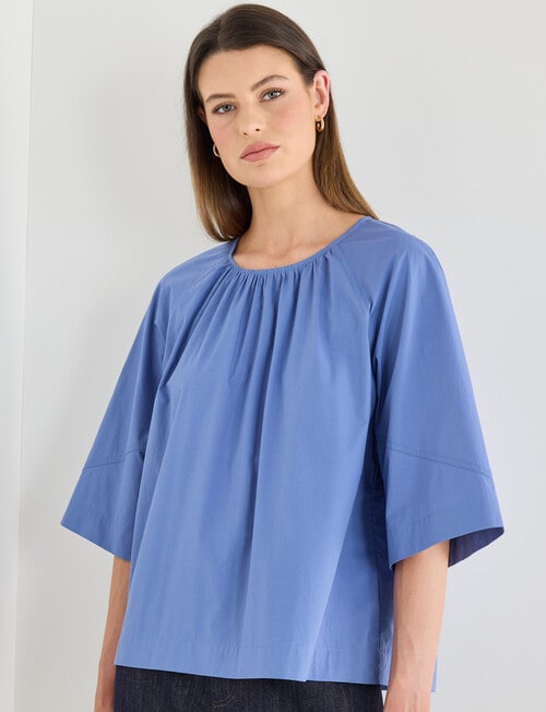 Jigsaw Angle Top, Steel Blue product photo