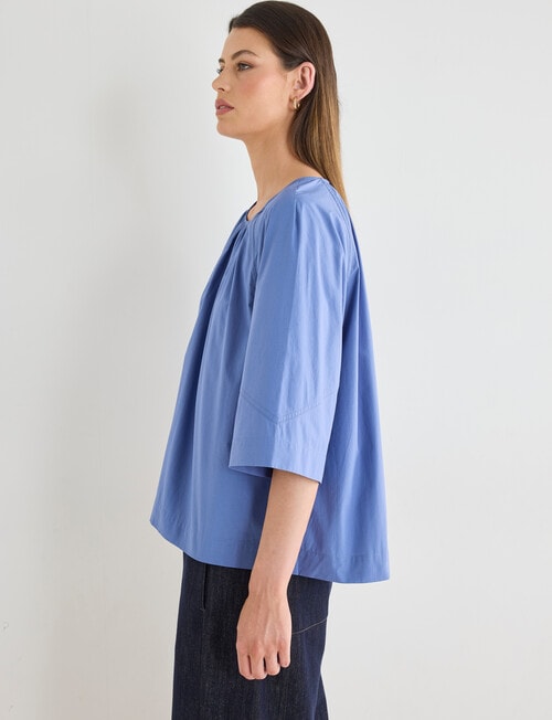 Jigsaw Angle Top, Steel Blue product photo View 05 L