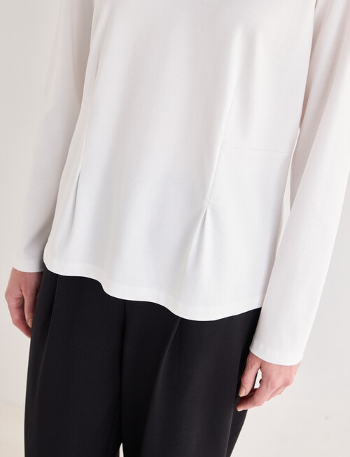 Jigsaw Cinch Knit Long Sleeve Top, White product photo View 05 L