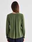 Jigsaw Define Long Sleeve Top, Leaf Green product photo View 02 S