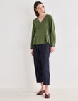 Jigsaw Define Long Sleeve Top, Leaf Green product photo View 03 S