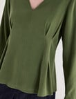 Jigsaw Define Long Sleeve Top, Leaf Green product photo View 05 S