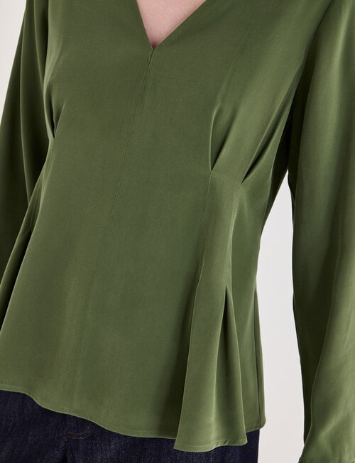 Jigsaw Define Long Sleeve Top, Leaf Green product photo View 05 L