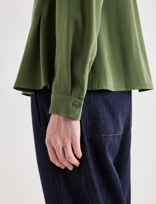 Jigsaw Define Long Sleeve Top, Leaf Green product photo View 06 L