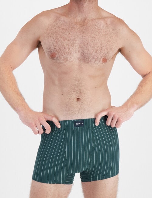 Jockey Sports Stripe Mid Trunk, 2-Pack, Regency Stripe Pine product photo