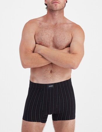 Jockey Sports Stripe Mid Trunk, 2-Pack, Regency Stripe Black product photo