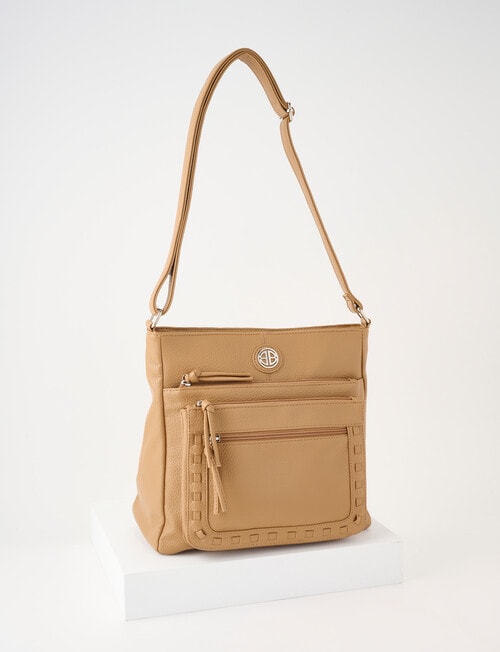 Boston + Bailey Zips Shoulder Bag, Tan product photo