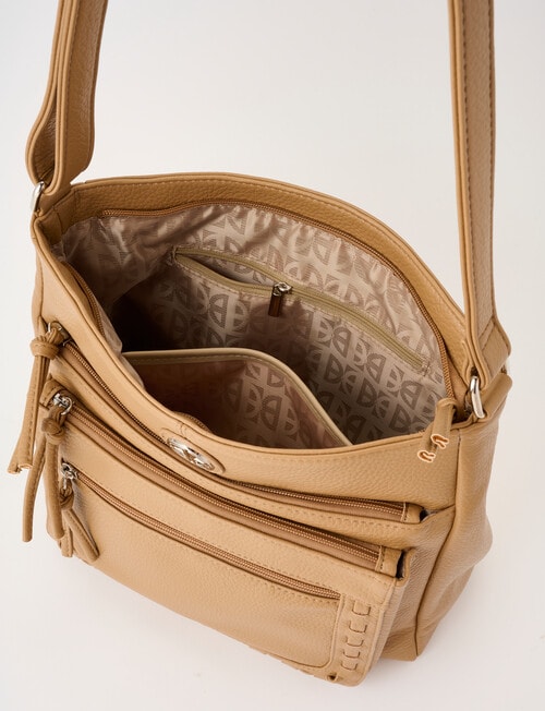 Boston + Bailey Zips Shoulder Bag, Tan product photo View 06 L