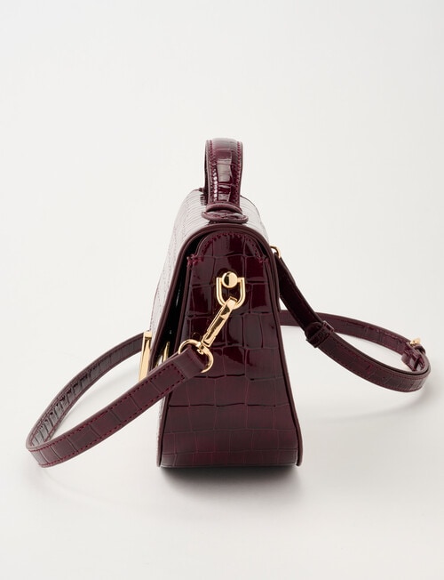 Whistle Faux Croc Crossbody Bag, Cherry Lacquer product photo View 04 L