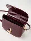 Whistle Faux Croc Crossbody Bag, Cherry Lacquer product photo View 07 S