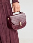 Whistle Faux Croc Crossbody Bag, Cherry Lacquer product photo View 08 S