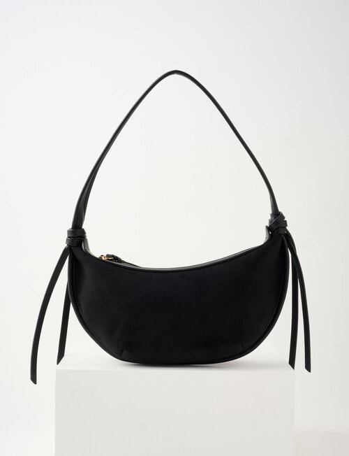 Whistle Faux Suede Shopper Bag, Black product photo View 02 L