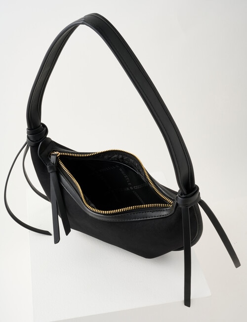 Whistle Faux Suede Shopper Bag, Black product photo View 06 L