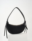Whistle Faux Suede Shopper Bag, Black product photo View 08 S