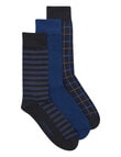 Jockey International Cotton Crew Sock, 3-Pack, Pattern Pretty Pebble, James Dean, Captain McCool & Black Tie product photo