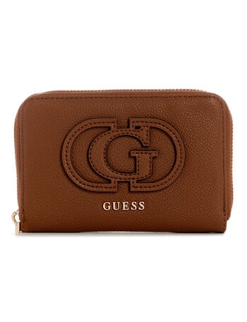 Guess Isola SLG Medium Zip Around Wallet, Cognac product photo