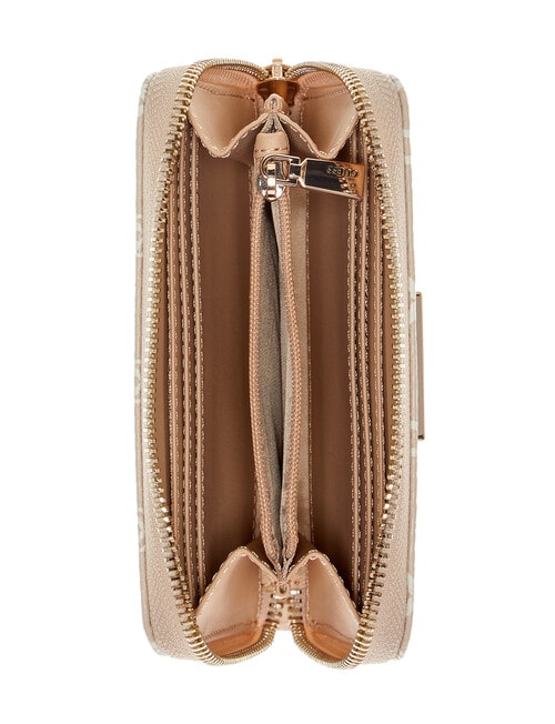 Guess Isola SLG Medium Zip Around Wallet, Cognac product photo View 03 L