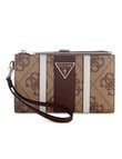 Guess Laurel II Double Zip Organizer, Latte Logo & Brown product photo