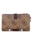 Guess Laurel II Double Zip Organizer, Latte Logo & Brown product photo View 02 S