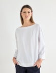 Jigsaw Frame Knit Tee, White product photo