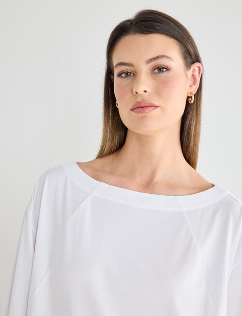 Jigsaw Frame Knit Tee, White product photo View 04 L