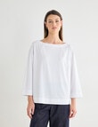 Jigsaw Frame Knit Tee, White product photo View 06 S