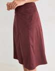 Whistle Faux Suede A-line Skirt, Dark Cherry product photo View 04 S