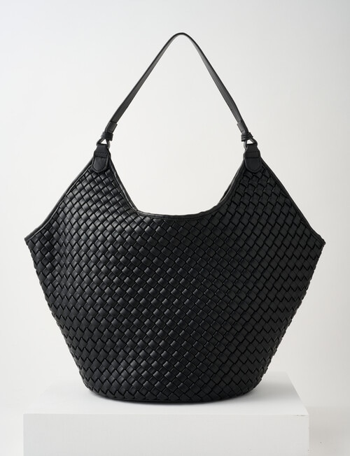 Whistle Weave Tote Bag, Black product photo View 02 L