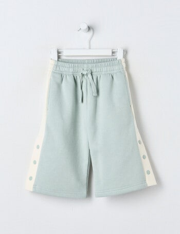 Teeny Weeny Swan Song Play Fleece Wide Leg Track Pant, Soft Grass product photo