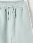 Teeny Weeny Swan Song Play Fleece Wide Leg Track Pant, Soft Grass product photo View 02 S