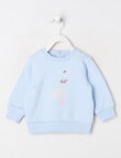 Teeny Weeny Swan Song Play Time Fleece Sweatshirt, Moonstone Blue product photo