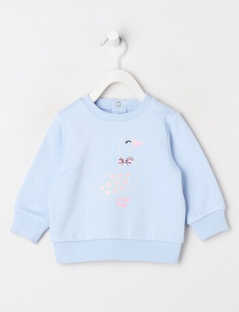 Teeny Weeny Swan Song Play Time Fleece Sweatshirt, Moonstone Blue product photo
